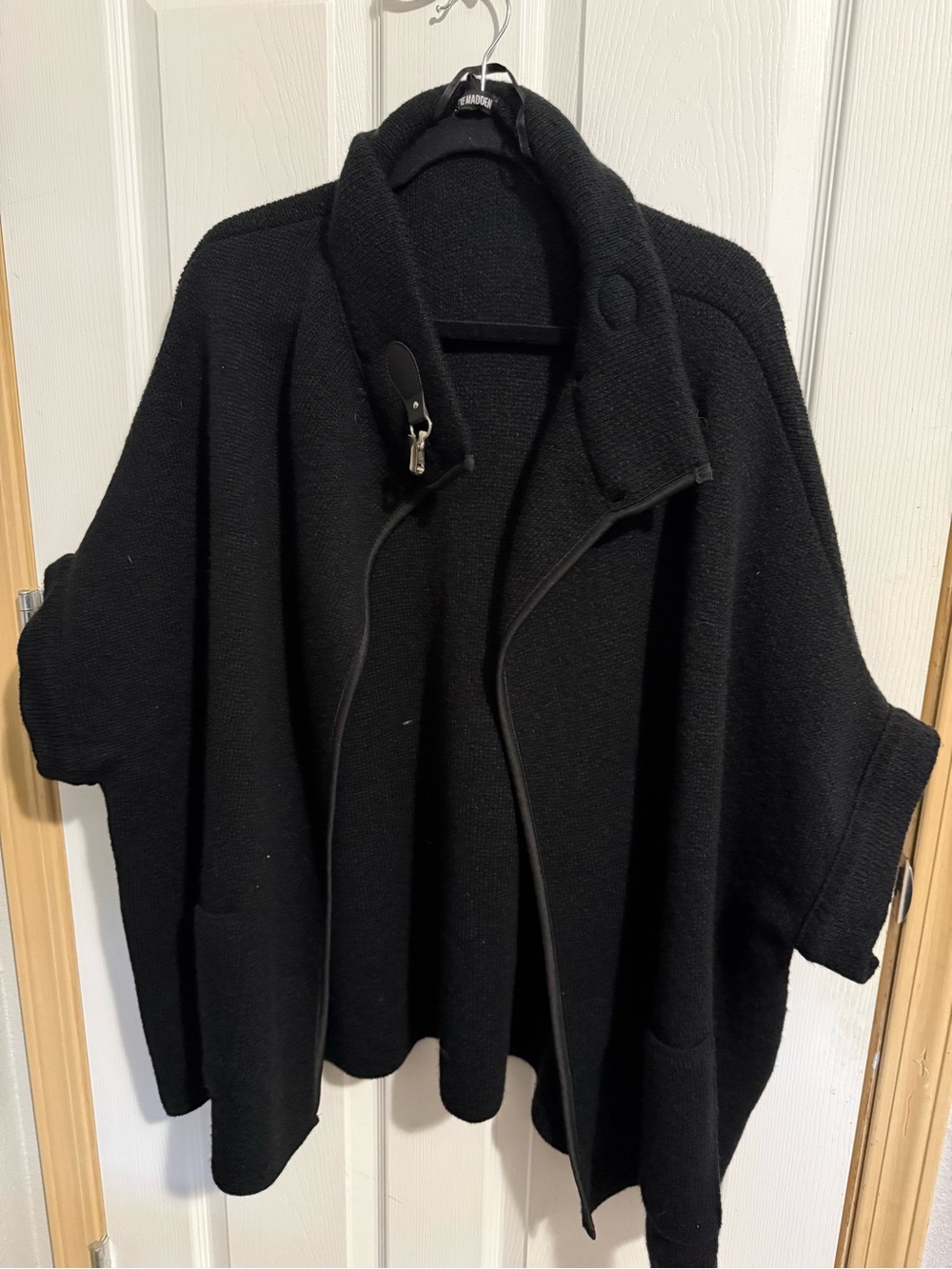 Steve Madden Black Knit Shawl-Collar Women's Sweater Cardigan